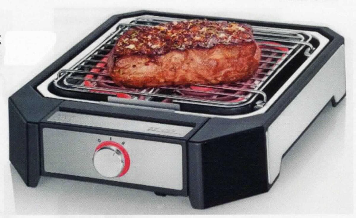 "Steakboard, # 8545"
- Tischgrillgerät aus einem abnehmbaren Heizelement in einem hitzebeständigen Gehäuse mit abnehmbarem 
  Grillrost (Abmessungen ca. 23 x 25,5 cm), Reflektor- und Fettauffangschale, Stufenschalter mit
  zwei Temperaturstufen und Kontrollleuchte, mit fest angebrachtem Netzanschlusskabel,
  mit einer Leistungsaufnahme von ca. 2.300 W,
- zum Grillen von Speisen im Haushalt.
 (Abbildung siehe Anlage)

"Elektrowärmegerät für den Haushalt, Grillgerät; sog. Steakboard"