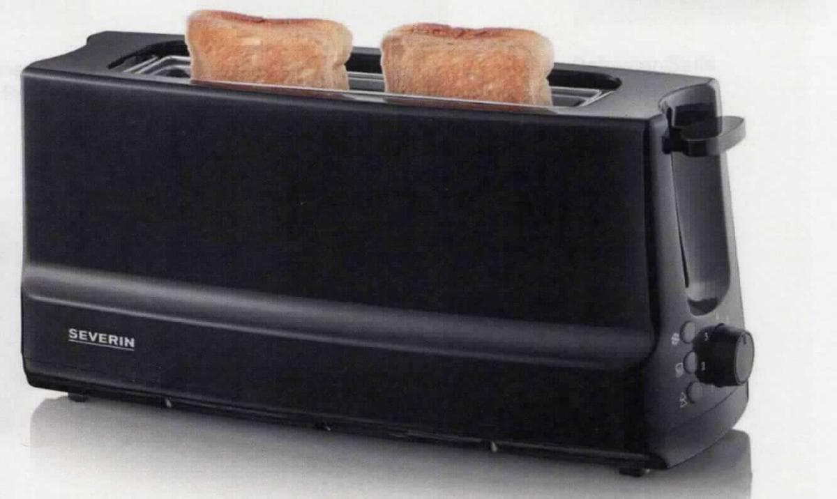 "Automatik-Langschlitztoaster, #2233" 
- mit einem wärmeisolierenden Gehäuse mit einem von oben bedienbaren Röstschlitz,
  Bräunungsgradregler, Auftau-, Aufwärm- und Stoppfunktion, automatischer
  und manueller Abschaltung, Status-/Kontrollleuchten, Krümmelschublade, integriertem 
  Röstaufsatz, Kabelaufwicklung und Netzanschlusskabel, mit einer Leistungsaufnahme 
  von ca. 800 Watt,
- zum Rösten von Brot,
- zur Verwendung im Haushalt bestimmt.
(Abbildung siehe Anlage)

"Elektrowärmegerät für den Haushalt, nicht von der in den Unterpositionen 8516 50 00 bis
 8516 71 00 erfassten Art, Brotröster (Toaster) - sog. Automatik-Langschlitztoaster"