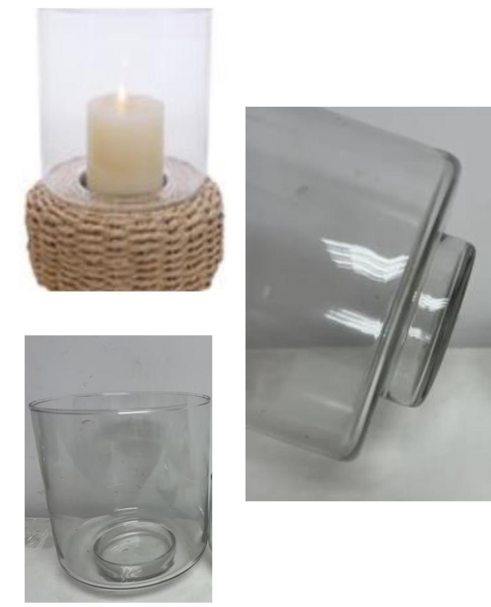 Glasware zur Innenausstattung, sog. Windlicht BRAIDED, Foto siehe Anlage,
- in Form eines Windlichts mit einer Höhe von ca. 24 cm,
- aus einem oben offenen Gefäß aus Glas,
- - aus klarsichtigem, gewöhnlichem, maschinell gefertigtem Glas (laut Antrag),
- - am unteren Ende mit einer Ausstülpung (Durchmesser: ca. 8,5 cm), die passgenau
    in den Sockel passt,
- - oberhalb der Ausstülpung mit einem Durchmesser von ca. 16 cm,
- mit einem Sockel,
- - in Form eines geflochtenen, bauchigen Ringes aus gedrehtem Papiergarn;
    mit beschichtetem Draht aus unedlem Metall (laut Antrag Eisen) stabilisiert,
- - das Glasgefäß wird mit seiner Ausstülpung in den Ring eingesetzt,
- das Papiergarn am Sockel überwiegt im Hinblick auf den Wert; im Hinblick auf den Umfang
  und seiner Bedeutung in Bezug auf die Verwendung der Ware als Windlicht bestimmt das Glas
  den wesentlichen Charakter der Ware,
- keine Einreihung als nicht elektrischer Beleuchtungskörper der Position 9405, da es sich bei
  der Ware weder um einen Kandelaber, Kerzenleuchter oder Kerzenhalter handelt noch die
  Ware eine spezifische Vorrichtung zum Befestigen einer Kerze oder eines Teelichts aufweist.

"Glasware zur Innenausstattung, aus gewöhnlichem Glas, nicht handgefertigt"