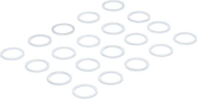 Bei den durch Abbildungen veranschaulichten Erzeugnissen handelt es sich um Dichtringe mit einem Innendurchmesser von 15 mm, einem äußeren Durchmesser von 18,5 mm und einer Stärke von 1,5 mm aus reinem Aluminium. Die Dichtringe dienen der Abdichtung von Ölablasschrauben und sind augenscheinlich nicht gegossen oder handgearbeitet.
(Antragstellerangabe)
Abbildung siehe Anlage.

Aufgrund der objektiven Beschaffenheitsmerkmale sowie der Verwendung handelt es sich nicht um Unterlegscheiben oder den Unterlegscheiben ähnliche Waren im Sinne der Unterposition 7616 1000 der Kombinierten Nomenklatur.

Derartige Erzeugnisse gehören als "andere (als in den TARIC-Codes 7616 1000 10 7616 9990 91 genannte) Waren aus Aluminium" zum TARIC-Code 7616 9990 99.
