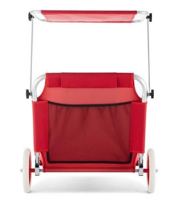 Nicht selbstfahrende Fahrzeuge, sog. klappbare Sonnenliegen, Fotos siehe Anlage,
- mit einem Rahmen aus Aluminium,
- mit einer Liegefläche aus Spinnstoffen (Polyester) mit einem Kissen und einer zusätzlichen
  Tasche an der Rückenlehne,
- mit einem am Kopfende des Rahmens mit Streben angebrachten, individuell einstellbaren
  Sonnendach,
- als Strandliegen aufgebaut in den Abmessungen: Länge ca. 150 cm x Breite ca. 52 cm, Höhe
  mit Sonnendach ca. 83 cm, ohne Sonnendach ca. 53 cm,
- mit zwei Rädern aus Kunststoff,
- können sowohl als Liegen (Campingausrüstung der Position 6306) als auch durch Verstellen
  des Liegeoberteils und des Sonnenschutzes als Transporthilfen (nicht selbstfahrende
  Fahrzeuge der Position 8716) verwendet werden; der Fußteil des Rahmens wird bei dieser
  Verwendung als Schiebe- / Zuggriff zum Schieben oder Ziehen mit der Hand eingesetzt,
- stellen sich als Waren mit verschiedenen Funktionen (Campingausrüstung / nicht selbstfahrende
  Fahrzeuge) dar, deren Einreihung nach den Allgemeinen Vorschriften 3 a) und 3 b) nicht
  möglich ist; die Waren sind daher der von den gleichermaßen in Betracht kommenden
  Positionen (6306 und 8716) in der Nomenklatur zuletzt genannten Position zuzuweisen,
- keine Einreihung als Möbel in das Kapitel 94, da sich die Waren nicht als Ausrüstungsgegenstände
  zur dauerhaften Ausstattung von Wohnungen oder Gärten darstellen.

"Andere nicht selbstfahrende Fahrzeuge (Transporthilfen)"