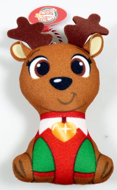 Bei der durch ein Warenmuster veranschaulichten und als "Mc Donald´s - The Elf on the Shelf - 2022", Motiv: Pet Reindeer" bezeichneten Ware handelt es sich um ein Spielzeugtier
- ein stilisiertes, sitzendes Rentier darstellend,
- mit einer Größe von ca. 13 cm,
- aus Plüschgewirken gefertigt und mit weichem Material gefüllt,
- mit einem aufgemalten Gesicht versehen,
- durch entsprechende farbliche Darstellung dem Anschein nach mit einem
  Oberteil sowie einem Halsband bekleidet,
- am oberen Ende mit einer Aufhängeschlaufe aus Spinnstoff versehen,
- dient der spielerischen Unterhaltung von Kindern,
- in einer Pappschachtel verpackt.

Derartige Erzeugnisse werden zolltarifrechtlich als "Spielzeug, ein Tier darstellend, gefüllt" eingereiht.