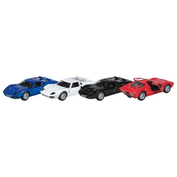 Nach Antragsangaben und Warenmuster handelt es sich um ein Modell mit eingebautem Motor, sog. "Artikel 12319 - Ford GT40 MKII (1966) 4fach, 12er Disp",
- Modell eines Personenkraftfahrzeuges in Form eines Ford GT40 MKII,
- in den Abmessungen von ca. 12,5 x 5 x 3 cm,
- mit einer Karosserie aus lackiertem Metall,
- mit Unterboden, Innenraum und Scheiben aus Kunststoff sowie beweglichen
  Rädern aus Kunststoff/Kautschuk,
- mit zwei zu öffnenden Seitentüren,
- mit einem Rückzugmotor ausgestattet,
- dient der spielerischen Unterhaltung von Kindern,
- in einem 12er Display verpackt.

Auf Grund des äußeren Erscheinungsbildes und des Umfangs bestimmt das Metall den Charakter der aus verschiedenen Stoffen bestehenden Ware.

Die Ware ist zolltarifrechtlich als "anderes Modell als von den Unterpositionen (KN) 9503 0010 bis 9503 0070 erfasst, mit eingebautem Motor, nicht aus Kunststoff" einzureihen.