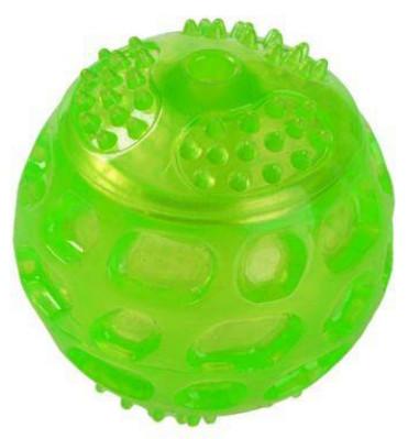 Angaben des Antragstellers:
Bei der Ware handelt es sich um einen Spielball für kleine und mittelgroße Hunde mit integrierter Quietschfunktion. Der grüne, elastische Ball weist einen Durchmesser von ca. 6 cm und eine Noppenoberfläche auf. Die Ware ist mit einem Pappanhänger versehen, der den Ball als Tierspielzeug kennzeichnet. Die Ware besteht aus einem nicht vulkanisierten Kautschuk.

Befund:
Es handelt sich um eine andere Ware aus nicht vulkanisiertem Kautschuk.
