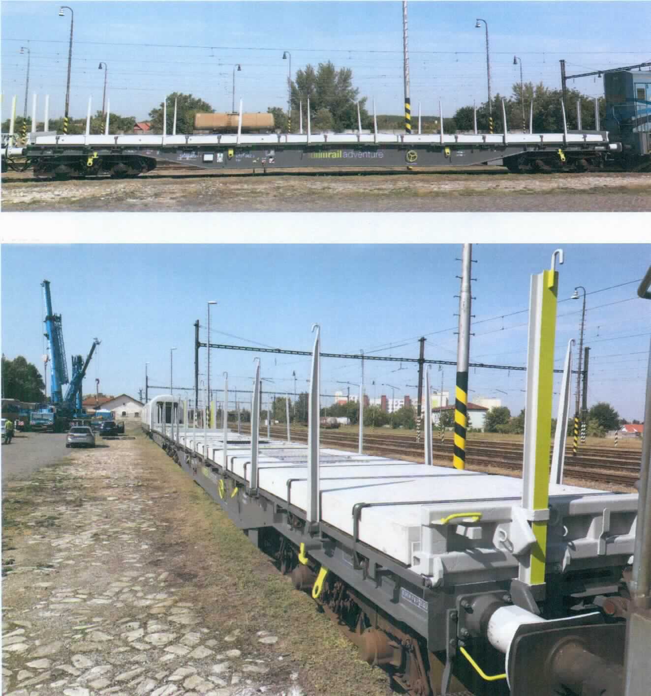 Bremswagen, sog. "brake force wagon", Foto siehe Anlage,
- schienengebundener, flacher Güterwagen in Sonderbauart (Drehgestell-Flachwagen, Sfps),
- auf dem Wagenboden mit fest fixierten, dauerhaft angebrachten Betonblöcken (ca. 22 
  Tonnen pro Wagen) ballastiert,
- - zum Erreichen der erforderlichen Bremsprozente/Bremshundertstel zum sicheren 
    Halten innerhalb eines vorgeschiebenen Bremsweges, inbesondere wenn ungebremste 
    Schienenfahrzeuge im Zugverband enthalten sind und
- - um ein Abheben des Bremswagens durch die auffahrenden hinteren Schienenfahrzeuge
    zu verhinden; die Betonblöcke sind daher keine (Handels-)Ware, sondern integierter
    Bestandteil des Bremswagens (somit kein "Güter"wagen im Sinne der Position 8606),
- - zur Aufnahme von technischen Hilfsmitteln wie Zurrgurten und Kanthölzern mit 
    Ladeluken ausgestattet.

"Schienengebundener Spezialwagen"