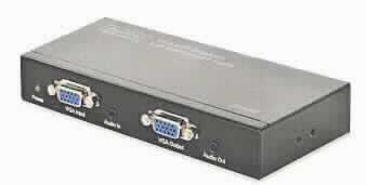 DIGITUS Professional 4-Port VGA UTP Extender, VPN: DS-53440, SKU: 5092930
(Abbildung siehe Anlage)
- aus einer Sendeinheit in einem Gehäuse (Abmessungen: 154 x 69 x 23 mm) mit einem
  VGA-Eingang und -ausgang, einem Audio-Eingang und -ausgang, vier RJ45-Anschlüssen, 
  Status-LED und Stromanschluss sowie über Kabel anschließbarem Netzteil,
- zum Konvertieren und Senden von Video- und Audio-Signalen über CAT-5-Netzwerkkabel,
- zusammen mit Beipack (Bedienungsanleitung) in einer gemeinsamen Verkaufs-
  umschließung.
Der Extender bestimmt den Charakter des Ganzen.

"Anderes Sende- oder Empfangsgerät für Töne, Bilder oder andere Daten, nicht von
 den Unterpositionen 8517 61 00 bis 8517 69 30 erfasst - Extender, in funktioneller Einheit
 mit Netzteil, in Warenzusammenstellung in Aufmachung für den Einzelverkauf mit nicht 
 charakterbestimmendem Beipack."