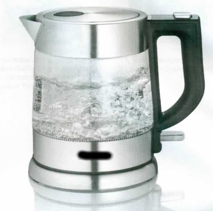 Glas-Wasserkocher, Art. 3468,
- elektrischer Warmwasserbereiter aus einer Basisstation mit 360° drehbarer Steckverbindung
  und fest verbundenem Netzanschlusskabel, mit rutschfesten Gummifüßen,
  mit aufgesetzter kabelloser Kanne aus Glas und Edelstahl mit Handgriff 
  (Fassungsvermögen: ca. 1,0 l), klappbarem Deckel, Heizelement, Ein-/ Ausschalter
  mit Kontrollleuchte, Überhitzungsschutz, Dampfstopp-Automatik, Ausgusszotte mit Sieb, 
  mit einer Leistung von max. 2200 Watt, 
- zum Erhitzen von Wasser im Haushalt.
(Abbildung siehe Anlage)

"Elektrischer Warmwasserbereiter, kein Durchlauferhitzer; sog. Wasserkocher"