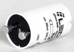 Sog. "Starter für LED T8 Röhren",
- im Wesentlichen bestehend aus einer trägen, nicht rücksetzbaren Sicherung in einem zylinderförmigen Kunststoffgehäuse mit zwei elektrischen Anschlüssen,
- für eine Spannung von bis zu 250 V und eine Stromstärke von bis zu 500 mA,
- dient als Brücke zur Verwendung für LED-Röhren in Leuchten mit Vorschaltgeräten KVG/VVG,
- zum einmaligen Unterbrechen (Schützen) elektrischer Stromkreise bei Überschreitung einer definierten Stromstärke.

Die Ware wird als "elektrisches Gerät zum Schützen von elektrischen Stromkreisen, für eine Spannung von
weniger als 1000 V, Sicherung für eine Stromstärke von weniger als 10 A, nicht für bestimmte Luftfahrzeuge" eingereiht.

Anlage: 1 Abbildung