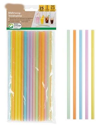 Angaben des Antragstellers:
Mehrweg - Trinkhalme

Material: Polypropylen, Trinkhalme knicken beim Biegen ab

25 Mehrweg - Trinkhalme aus Kunststoff. Trinkhalme haben einen Durchmesser von 0,6 cm und eine Länge von 21 cm und sind zu je 5 Farben sortiert: orange, gelb, grün, blau, rosa. Die Trinkhalme sind in einer Verkaufsverpackung aufgemacht.

Befund:
Rohre und Schläuche sowie Formstücke, Verschlussstücke und Verbindungsstücke (Kniestücke, Flansche und dergleichen), aus Kunststoffen; Rohre und Schläuche, nicht biegsam; aus Polymeren des Propylens; nahtlos und mit einer Länge, die den größten Durchmesser überschreitet, auch mit Oberflächenbearbeitung, jedoch nicht weiter bearbeitet; andere
