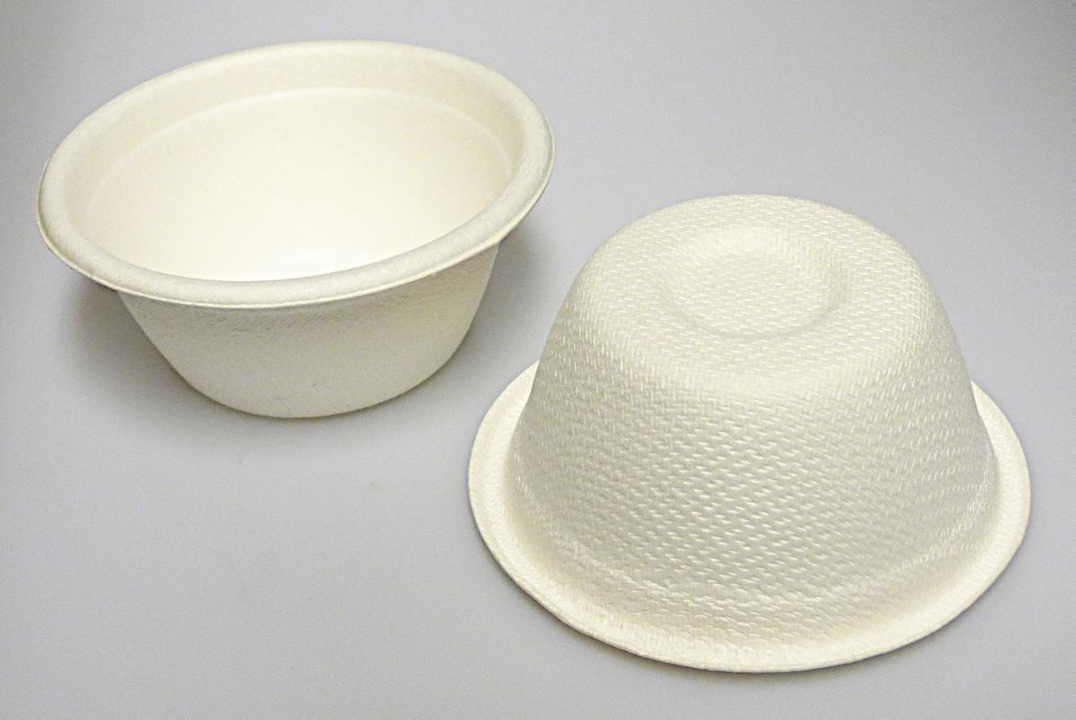 Es handelt sich um konisch zulaufende, formgepresste Becher aus Halbstoff aus Zuckerrohr (Bagasse), mit einer Höhe von etwa 32 mm und einem Innendurchmesser am Rand von etwa 60 mm. Auf den Außenseiten ist ein Siebmuster erkennbar, die Innenseiten sind glatt. Die Waren dienen der Aufbewahrung und dem Transport von Salatdressing und sind für den einmaligen Gebrauch bestimmt. Die Becher werden in Pappkartons mit je 50 Beuteln á 50 Stück eingeführt.
Abbildung siehe Anlage.
Derartige Waren gehören als "andere, formgepresste Waren aus Papierhalbstoff" zur Codenummer 48230 70 90 00 0 des Zolltarifs.
