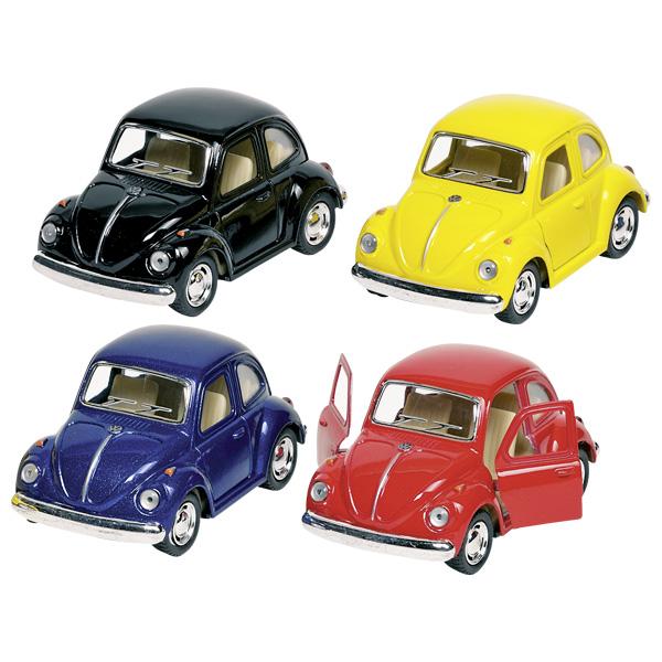Bei der als "VW Käfer (Art.-Nr. 12159)" bezeichneten Ware handelt es sich um ein Spielzeug in Form eines Modells
- in den Abmessungen von etwa 9,5 cm x 5,2 cm x 5 cm,
- bestehend aus einer lackierten Karosserie aus unedlem Metall (im Spritzgussverfahren hergestellt),
- mit Unterboden und Innenraum aus Kunststoff sowie Rädern aus Kunststoff oder Kautschuk,
- mit aufklappbaren Türen und beweglichen Rädern,
- mit einem Rückzugmotor ausgestattet,
- dient der spielerischen Unterhaltung von Kindern und Erwachsenen,
- 4fach in einem 12er Display für den Einzelverkauf aufgemacht.

Im Hinblick auf das äußere Erscheinungsbild bestimmt das unedle Metall den Charakter der aus verschiedenen Stoffen bestehenden Ware.

Derartige Erzeugnisse werden zolltarifrechtlich als "anderes Modell als von den Unterpositionen (KN) 9503 0010 bis 9503 0070 erfasst, mit eingebautem Motor, nicht aus Kunststoff" eingereiht.