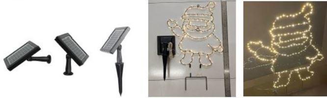 Sog. Garten Deko-Stecker "Schneemann" mit Lichterkette, Art.-Nr.: 103408

Die Ware besteht aus dünnem Metall-Draht in Form eines Schneemanns, der mit einer Lichterkette mit 200 LEDs umwickelt ist und die zum Einstecken in den Boden über einen zweizinkigen Erdspieß verfügt. Das schwarze Solarmodul besteht aus ABS-Kunststoff, ist mit Solarzellen ausgestattet und verfügt über einen Lithium-Ionen-Akkumulator. Das Solarmodul kann abgesetzt, aufgestellt oder aufgehängt werden und ist mit der Lichterkette über eine 5 m lange Leitung verbunden.
- Antragstellerangaben -

Das Erzeugnis dient dem Ausschmücken von Gärten, Balkonen und dergleichen, somit keine Ware der Position 9405. Eine Einreihung als elektrischer Beleuchtungskörper in die Position 9405 kommt nicht in Betracht, da das Erzeugnis nicht der Erhellung der Umgebung dient, sondern die LED-Lichterkette nur die Zierwirkung verstärkt.

Der „Schneemann“ bestimmt im Hinblick auf die Bedeutung für die Verwendung (Zierwirkung) und den Umfang den wesentlichen Charakter des aus verschiedenen Bestandteilen zusammengesetzten Erzeugnisses.

Abbildung siehe Anlage.
 
Derartige Erzeugnisse gehören als "andere Ziergegenstände aus unedlem Metall, nicht versilbert, vergoldet oder platiniert" zum TARIC-Code 8306 2900 00.