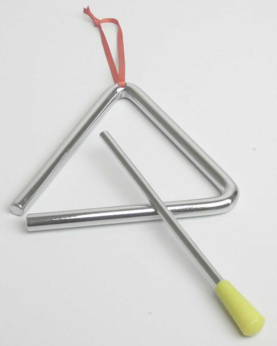 Bei der sog. "Art. UC004 - Triangel" handelt es sich um ein Schlaginstrument (Triangel), bestehend aus einem zu einem gleichseitigen Dreieck gebogenem Stahldraht mit einer Kantenlänge von ca. 10 cm mit textilem Halteband und einem Metallstab. Durch das Anschlagen des an einer Ecke offenen Dreiecks mit dem Metallstab wird die Triangel zum Schwingen gebracht und ein Klang erzeugt.

Das in einem bunt bedruckten Pappkarton verpackte Erzeugnis ist als "Schlaginstrument" einzureihen.