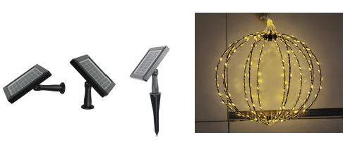 Bei der Ware handelt es sich um einen elektrischen Beleuchtungskörper, bestehend aus einem kugelförmigen, zusammenfaltbaren Gestell (d: ca. 30 cm) aus schwarz lackiertem Metalldraht mit einer umfangreich um das Gestell gewickelten Lichterkette aus mit Kunststoff isoliertem Metalldraht mit 210 im Dauerlicht weiß leuchtenden LED-Lichtquellen in Tropfenform.
Das Erzeugnis ist mit einer 5 m langen Zuleitung sowie einem Solarmodul mit Erdspieß ausgestattet.

Es ist zum Aufhängen oder Aufstellen bestimmt und wird zu Beleuchtungszwecken im Innen- und Außenbereich (IP44) verwendet, bspw. als dekorative Beleuchtung im Garten.

Hinweise auf Handfertigung liegen nicht vor.

Das Erzeugnis ist als "elektrischer Beleuchtungskörper, anderweit weder genannt noch inbegriffen, nicht von den Unterpositionen (HS) 9405 11 bis 9405 39 erfasst, fotovoltaisch, ausschließlich zur Verwendung mit LED-Lichtquellen bestimmt, kein Scheinwerfer, aus Metall, nicht handgearbeitet" einzureihen.