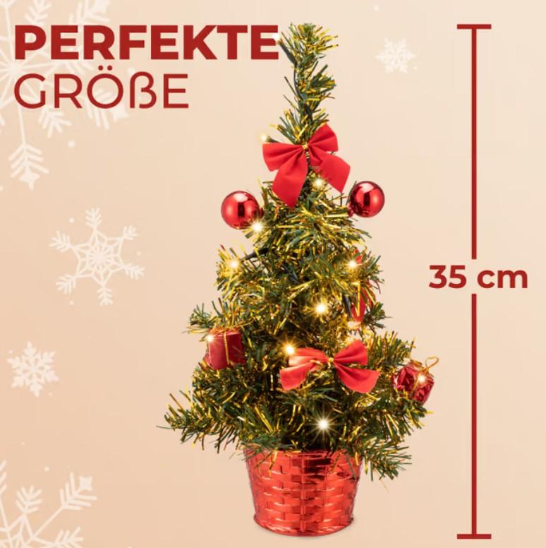 Nach den Angaben der Antragstellerin sowie der vorgelegten Abbildung handelt es sich um eine verkleinerte Nachbildung eines künstlichen Weihnachtsbaumes (H 36 cm/ D 20 cm).

Die künstliche Tanne besitzt Zweige aus grünen und goldglänzenden Kunststofffolienstreifen und ist mit einer batteriebetriebenen Lichterkette mit LED-Brennstellen (batteriebetrieben), roten Spinnstoffschleifen, rotglänzenden Kugeln sowie roten Geschenkenachbildungen geschmückt. Als Fuß dient ein roter Flechttopf (D 10 cm).

Derartig gestaltete Erzeugnisse dienen als geschmückter Weihnachtsbaum nach althergebrachter Tradition der Ausgestaltung der Weihnachts- bzw. Adventszeit.

Zolltarifrechtlich handelt es sich um einen "Weihnachtsfestartikel, nicht aus Glas".