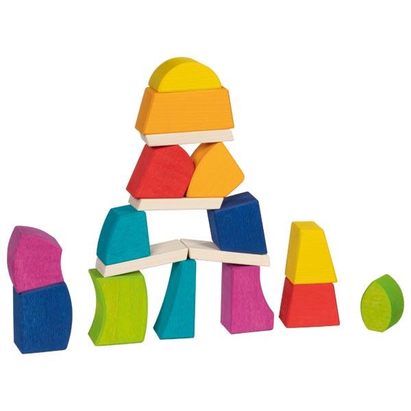 Nach den Angaben der Antragstellerin handelt es sich um Baukastenspielzeug (sog. "Art. 1950 - Bausteine, unverpackt, Set") in Form von 18 bunten Bauklötzen aus Holz in verschiedenen Formen.
Die Bauklötze können aufeinander gesetzt, gestapelt und gelegt werden, sodass viele verschiedene Konstruktionen entstehen können.
Die Erzeugnisse dienen der spielerischen Unterhaltung von Kindern. Hinweise auf eine Fertigung in Handarbeit liegen nicht vor.

Derartige Erzeugnisse werden zolltarifrechtlich als "anderes als von den Unterpositionen (KN) 9503 0010 bis 9503 0030 erfasstes Baukastenspielzeug, nicht aus Kunststoff, nicht handgearbeitet aus Holz" eingereiht.