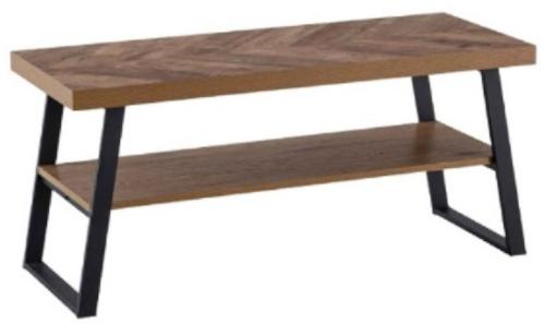 Es handelt sich bei der „Sitzbank Eiche-Dekor“ sowohl um ein Sitzmöbel als auch um einen Aufbewahrungsmöbel; Gesamtmaß der verpackten und noch nicht zusammengesetzten Ware: 100 cm x 40 cm x 41 cm (B x T x H).
Eine Einreihung der Ware mit zwei Funktionen erfolgt in die zuletzt genannte, der gleichermaßen in Betracht kommenden Positionen.

Der Tisch besteht im Wesentlichen aus einem Metallgestell mit zwei rechteckigen Flächen zur Ablage aus Holz. Da weder das Metall als Material der tragenden Beine noch das Holz aufgrund der Bedeutung für die Verwendung den Charakter der aus verschiedenen Stoffen zusammengesetzten Ware bestimmt, erfolgt eine Einreihung in die zuletzt genannte, der gleichermaßen in Betracht kommenden Unterpositionen.

Das Möbel ist dazu bestimmt, auf dem Boden zu stehen und dient als Einrichtungsgegenstand in Wohnungen. Es ist aufgrund seiner Gestaltung in unterschiedlichen Räumen zu verwenden.

Die verpackte und noch nicht zusammengesetzte Ware ist als "anderes als von den Positionen 9401 und 9402 erfasstes Möbel, aus Holz, ohne konkreten Raumbezug" einzureihen.