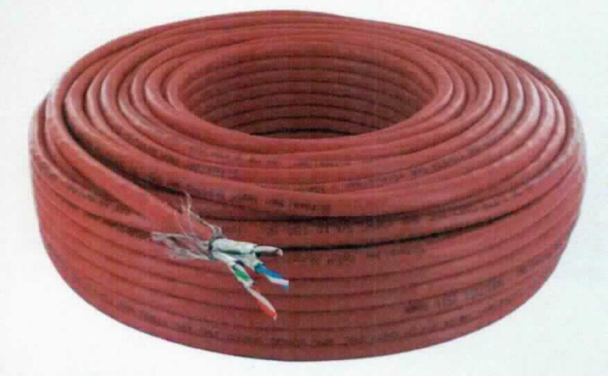 Isoliertes elektrisches Kabel, sog. S/FTP-Installationskabel, Art. NWKU7050 051,
- bestehend aus acht einzelnen, zu vier Paaren verdrillten Kupferdrähten (twisted pair),
- zur Abschirmung je Paar mit Metall-Folie und gemeinsam mit Drahtgeflecht umhüllt,
- abschließend von PVC (orange) ummantelt,
- für eine Spannung von max. 80 Volt,
- ohne Anschlussstücke als unkonfektionierte Meterware (50 m gerollt in Schrumpffolie verpackt),
- geeignet für die Montage von RJ45-Steckern, 
- zur Verwendung als Datenübertragungskabel in Telekommunikationsnetzwerken.

Die Ware ist als "isolierter elektrischer Leiter, nicht von den Unterpositionen (HS) 8544 11 bis 8544 30 erfasst, anderer elektrischer Leiter, für eine Spannung von 1 000 V oder weniger, ohne Anschlussstücke, von der für die Telekommunikation verwendeten Art, für eine Spannung von 80 V oder weniger" einzureihen.