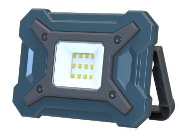 LED-Akku-Arbeitsleuchte Art.Nr.2709400100 (Abbildung siehe Anlage),
- aus einem mittig platzierten Leuchtfeld mit mehreren LED und einem
  Akkumulator mit Ladeelektronik in einem quadratischen Gehäuse aus
  Kunststoff (Abmessungen 14,8 x 10,6 x 3,9 cm) mit klappbarem Tragegriff
  bzw. Standfuß, An-/Ausschalter, Kontrollknopf, Ladeanzeige, Ladeeingang
  sowie einem USB-Anschluss (zum Laden von z.B. Smartphones),
- zur Abgabe von weißem Dauerlicht (dimmbar)
- zur Verwendung als tragbare Leuchte (so gebaut, dass sie während der 
  Verwendung in der Hand gehalten werden kann), 
- zusammen mit Beipack (Ladekabel, Anleitung) in einer Verkaufsverpackung.

Die tragbare Akku-Arbeitsleuchte bestimmt den Charakter der Warenzusammenstellung.

"Tragbare elektrische Leuchte zum Betrieb mit eigener Stromquelle, kein
Beleuchtungsgerät der Position 8512, in Warenzusammenstellung in
Aufmachung für den Einzelverkauf mit nicht charakterbestimmendem Beipack"