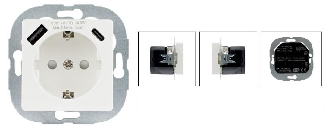 Sog. PrimaLuxe Schutzkontaktsteckdose, in Form einer zusammengesetzten Ware, im Wesentlichen bestehend aus einer Schutzkontaktsteckdose und einem Gleichrichter, ausgestattet mit zwei USB-Buchsen (USB A) als Ausgabeanschlüsse, in einem gemeinsamen weißen Gehäuse mit einer Vorrichtung zur Unterputzmontage auf der Rückseite. Die Ware ist für eine Spannung von weniger als 1000 Volt ausgelegt. Sie dient gleichermaßen dem Umwandeln einer Eingangsspannung von bis zu 230 VAC in eine Ausgangsspannung von 5 VDC zum Laden verschiedener Geräte mit USB-Schnittstelle und dem gleichzeitigen optionalen Netzanschluss eines weiteren elektrischen Gerätes durch Einstecken eines Schutzkontaktsteckers in die Netzsteckdose. Die unterschiedliche Ausgangsspannung der USB Buchsen wird durch einen IC geregelt.

Ein charakterbestimmender Bestandteil der zusammengesetzten Ware ist nicht ermittelbar, somit erfolgt die Einreihung in die zuletzt in Betracht kommende Position.

Die Ware ist als "elektrisches Gerät zum Verbinden von elektrischen Stromkreisen, für eine Spannung von 1000 Volt oder weniger, Steckvorrichtung, nicht für Koaxialkabel oder gedruckte Schaltungen, nicht für bestimmte Luftfahrzeuge, nicht von den TARIC-Codes 8536 6990 82 bis 8536 6990 86 erfasst" einzureihen.

Anlage: 1 Abbildung