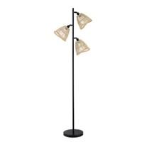 Die sog. Stehleuchte FELIA, Artikelnummer: 25499, ist eine etwa  55 x 26 x 165﻿,﻿5 cm (B x T x H) große elektrische Leuchte für den Innenbereich, die aus einem rundem Leuchtenfuß, einem mittig und senkrecht auf ihm montierten Rohr mit drei waagerechten Stegen, die über je ein Gelenk (alles aus schwarz beschichtetem Aluminium) eine Fassung tragen, an der je ein Lampenschirm aus Rattan befestigt ist, besteht.
Die elektrische Ausstattung weist neben der drei E14-Fassungen (jeweils bis zu 40 W Leistung) ein 1﻿,﻿8 m langes Netzanschlusskabel mit Fußschalter und Eurostecker auf.

Es gibt keine Hinweise auf Handfertigung.

Die Ware ist noch nicht vollständig zusammengebaut in einem Karton verpackt.

Das Erzeugnis ist als "Beleuchtungskörper, anderweit weder genannt noch inbegriffen, elektrische Stehleuchte, nicht ausschließlich zur Verwendung mit Leuchtdioden-Lichtquellen bestimmt, aus Rattan und Metall, nicht handgearbeitet" einzureihen.