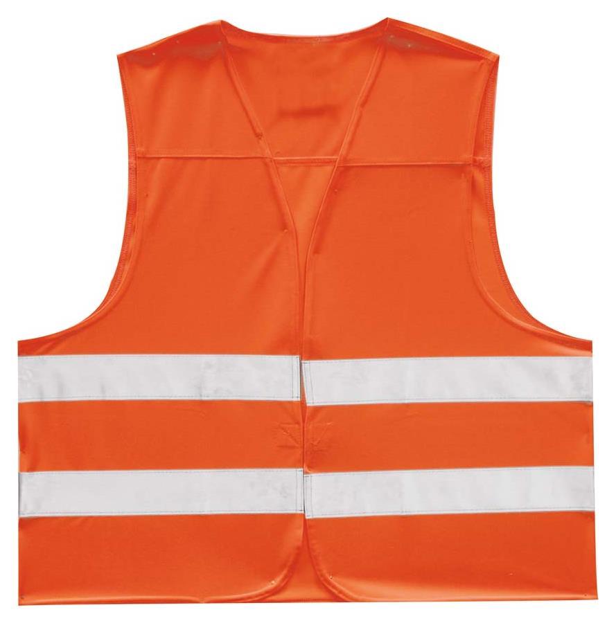 Warnweste, sog. Sicherheitsweste, Größe L, Foto siehe Anlage,
- mit einer Produktinformation in einem Polybeutel verpackt, 
- aus ca. 0,5 mm dicken, einfarbigen Gewirken aus laut Antrag 100 % Polyester (synthetische Chemie-
  fasern),
- über die Taille reichend (Rückenlänge: ca. 67 cm),
- vorn mit einer durchgehenden Öffnung mit Klettverschluss von links über rechts (Männerkleidung),
- ärmellos; mit weiten Armausschnitten,
- mit zwei aufgenähten, ca. 5 cm breiten, reflektierenden Streifen aus Geweben ausgestattet,
- an allen Rändern mit schmalen Gewirkestreifen eingefasst.

"Weste, aus Gewirken, aus Chemiefasern, für Männer"