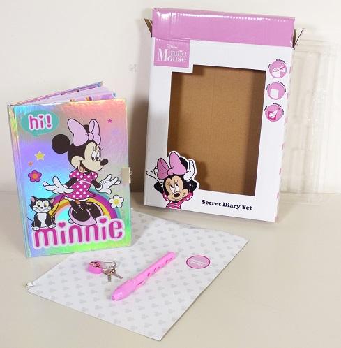 Es handelt sich um eine Zusammenstellung der nachfolgend beschriebenen Waren, die gemeinsam in einer tiefgezogenen durchsichtigen Kunststoffverpackung und einem mit Produktinformationen bunt bedruckten und mit Kunststofffolie überzogenen Karton aus Pappe mit Eurolochung für den Einzelverkauf aufgemacht sind:

1. Ein gebundenes Tagebuch (Format 14,5 cm x 21,5 cm, Umfang 124 Seiten ohne Umschlag, Klebebindung). Es ist im Wesentlichen mit floralem Muster und Orientierungslinien bedruckt, die zum handschriftlichen Eintragen von Notizen und persönlichen Mitteilungen dienen. Daneben ist jedes Blatt am unteren Rand mit einem wiederkehrenden Motiv zweier Zeichentrickfiguren bedruckt. Auf jeder linken Seite einer Doppelseite ist das Tagebuch mit dem Wort "minnie" bedruckt. Das Buch ist am rechten Rand mit einer Verschlussvorrichtung und einem abnehmbaren herzförmigen Vorhängeschloss aus Kunststoff und unedlem Metall versehen. Am Schloss sind zwei Schlüssel aus unedlem Metall befestigt.

2. Ein etwa 13 cm langer UV-Stift mit einer festen, mit Abbildungen von Blumen und einer Zeichentrickfigur bedruckten Ummantelung. In der Kappe des UV-Stiftes ist eine LED-Beleuchtung eingebaut, welche durch Betätigen eines Knopfs bläulich leuchtet. Durch Betätigung der LED-Beleuchtung in Richtung der mit dem UV-Stift geschriebenen Schrift wird diese sichtbar.

Abbildung siehe Anlage.

Derartige Warenzusammenstellungen gehören als "Tagebücher, ohne Kalendarium, aus Papier und Pappe" zum TARIC-Code 4820 10 90 00, da ihr wesentlicher Charakter nach Umfang und im Hinblick auf die Bedeutung für die Verwendung durch die unter 1. beschriebene Ware bestimmt wird, bei der es sich zolltariflich um eine aus verschiedenen Stoffen und Bestandteilen zusammengesetzte Ware handelt. Ihr wesentlicher Charakter wird nach Umfang und im Hinblick auf die Bedeutung für die Verwendung durch das im Wesentlichen aus Papier und Pappe bestehende Notizbuch bestimmt.