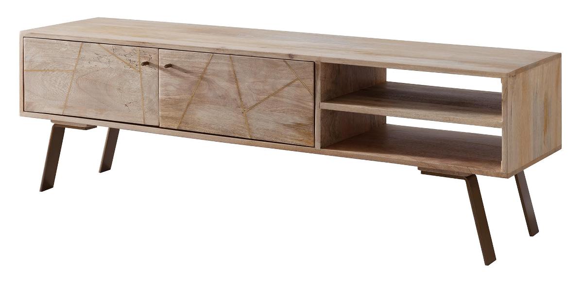 Es handelt sich bei dem "WOHNLING TV Lowboard SIKAR“ um ein aus verschiedenen Stoffen zusammengesetztes Möbel mit den Maßen von ca. 145 x 47 x 35 cm (B x H x T). Das Erzeugnis besteht im Wesentlichen aus einem Holzkorpus mit zwei Türen, zwei offenen Ablagefächern mit Durchlässen auf der Rückseite und vier Metallbeinen.

Bei der aus unterschiedlichen Stoffen bestehenden Ware wird der stoffliche Charakter in Bezug auf die Bedeutung für die Verwendung und aufgrund des äußeren Erscheinungsbildes von dem Korpus aus Holz bestimmt.
Das auf den Boden zu stellende Erzeugnis dient zur Ausstattung von Wohnungen und aufgrund seiner Gestaltung der dauerhaften Einrichtung von Wohnzimmern.

Die verpackte Ware wird als "anderes als von den Positionen 9401 und 9402 erfasstes Möbel, aus Holz, von der in Wohn- und Esszimmern verwendeten Art" eingereiht.