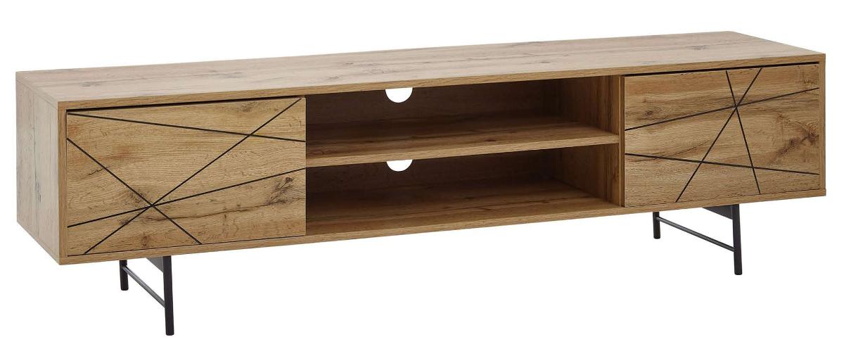 Es handelt sich bei dem "WOHNLING TV Schrank“ um ein aus verschiedenen Stoffen zusammengesetztes Möbel mit den Maßen von ca. 160 x 45 x 40 cm (B x H x T). 
Das Erzeugnis besteht im Wesentlichen aus einem Holzkorpus mit zwei Türen, zwei in der Mitte befindlichen Ablageflächen mit Kabeldurchlässen und einem Metallgestell.

Bei der aus unterschiedlichen Stoffen bestehenden Ware wird der stoffliche Charakter in Bezug auf die Bedeutung für die Verwendung und aufgrund des äußeren Erscheinungsbildes von dem Korpus aus Holz bestimmt.
Das auf den Boden zu stellende Erzeugnis dient der Ablage bzw. Aufbewahrung von Fernsehern und deren Zubehör sowie anderen elektronischen Geräten und Gegenständen und ist somit für die Ausstattung von Wohnzimmern vorgesehen.

Die verpackte Ware ist als "anderes als von den Positionen 9401 und 9402 erfasstes Möbel, aus Holz, von der in Ess- und Wohnzimmern verwendeten Art" einzureihen.