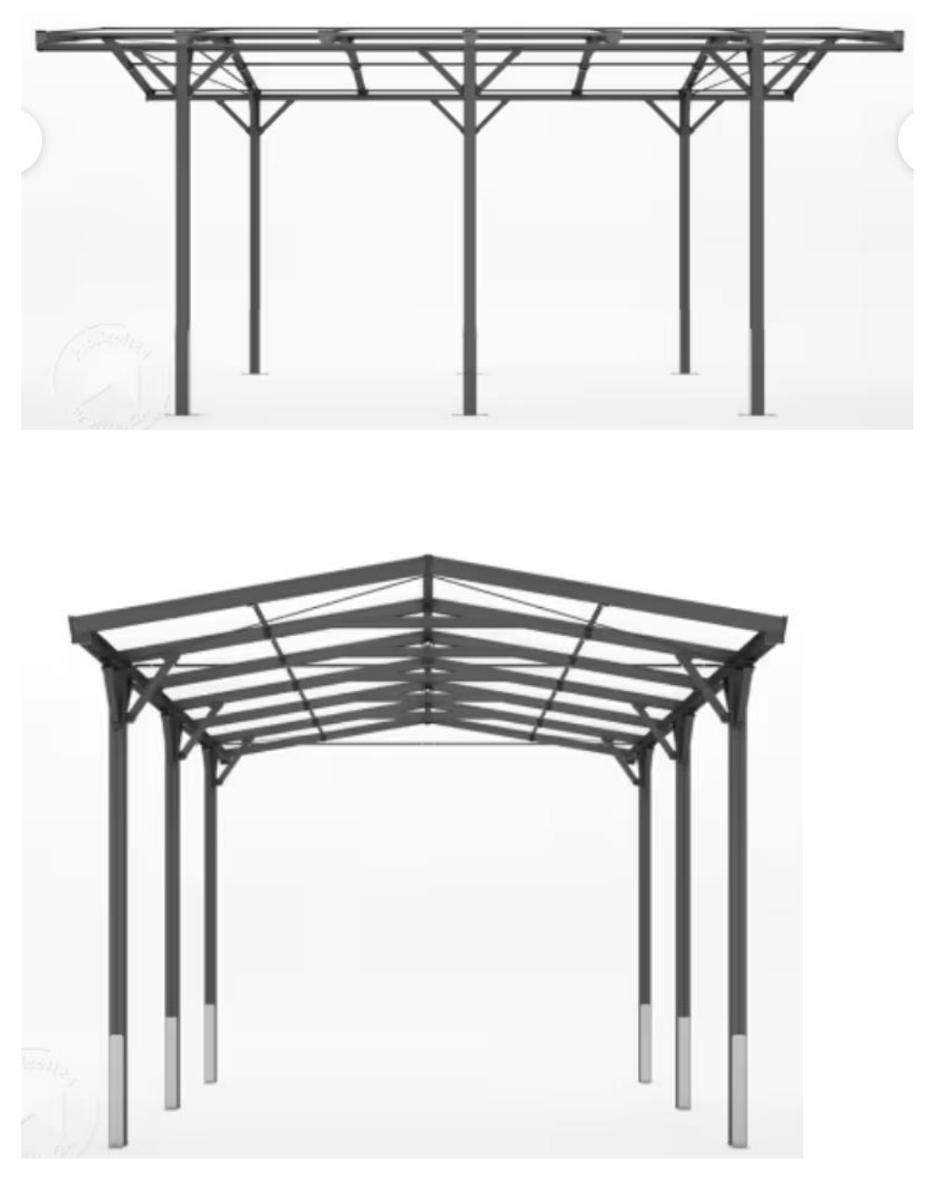 Bausatz für Carports:
Es handelt sich um einen unvollständigen Bausatz für Carports unterschiedlicher Größe, bestehend aus Aluminiumprofilen, Balken (aus Aluminium), Beschlägen (aus unedlem Metall) , Regenrinne, Aluverbundplatten und weiteren für den Bau eines Carports notwendigen Teilen.
Nach dem Zusammenbau bildet die Ware den Rahmen für ein komplettes Carport mit den Abmessungen von etwa (B x L x H) 285 x 505 x 248 cm. Das Dach besteht teilweise aus  Aluverbundplatten. Das Erzeugnis ist in Aufmachung für den Einzelverkauf verpackt.

- Antragstellerangaben -
Abbildung siehe Anlage.

Es handelt sich um eine zerlegte unvollständige Konstruktion, die wie eine vollständige Konstruktion anzusehen ist.
Das Erzeugnis ist als "Konstruktion aus Aluminium - Ware, die sich in einem verpackten Bausatz befindet, der die für das Zusammensetzen eines Fertigerzeugnisses erforderlichen Teile enthält, wobei für diese Teile keine weitere Endbearbeitung erforderlich ist (Bausatz aus Fertigerzeugnissen)" der Codenummer 7610 9090 92 0 zuzuweisen.