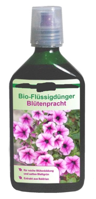Flüssigdünger für Blühpflanzen

Bei der Ware handelt es sich nach den vorgelegten Angaben um einen organisch-mineralischen NPK-Dünger (4 - 5 - 4) mit Spurenelementen in Form einer Flüssigkeit. Der Dünger wird unter Verwendung von pflanzlichen Stoffen aus der Herstellung technischer Alkohole und der Verarbeitung von Heil- und Gemüsepflanzen, Diammonphosphat und Kupferoxychlorid hergestellt.

Handelsform: Kunststoffflasche mit Schraubdeckel und Etikett, deklarierter Inhalt: 350 mL = 420 g

Die Ware ist als Düngemittel in Packungen mit einem Rohgewicht von 10 kg oder weniger, in die Unterposition 3105 1000 der Kombinierten Nomenklatur einzureihen.