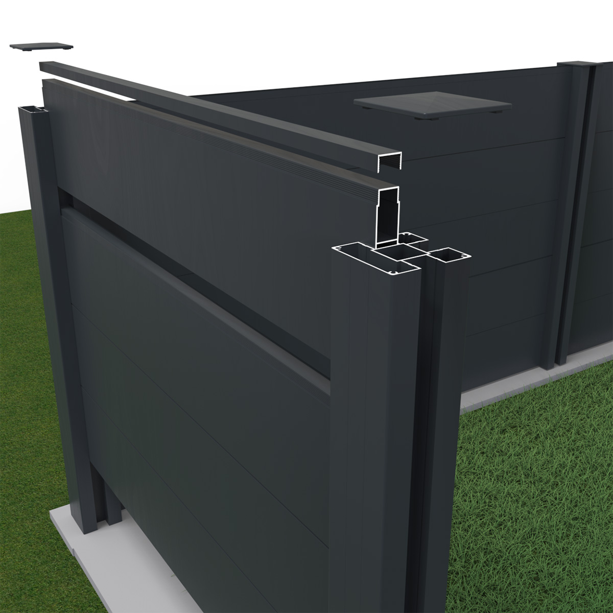 Es handelt sich um noch nicht zusammengesetzte Steckzaunfelder in Form von Bausätzen, jeweils bestehend aus 
- sog. Lamellen aus Aluminium,
- Pfosten aus Aluminium in Form von Hohlprofilen,
- sog. Pfostenankern aus Aluminium,
- Schrauben aus unedlen Metallen,
- Pfostenabdeckungen aus Kunststoffen (PVC) und
- Dichtungen aus Kunststoff oder Kautschuk (Gummi). 
Die je nach Modell und Ausführung in der Anzahl der einzelnen Bestandteile variierenden Erzeugnisse werden in Steckzaunvorrichtungen als Sicht- oder Einbruchschutz z.B. bei der Umzäunung von Grundstücken verwendet. Die Bausätze sind entweder in einem gemeinsamen Karton bzw. auf Einwegpaletten und in Kisten verpackt.
- Antragstellerangaben -

Bei den aus verschiedenen Stoffen zusammengesetzten Zaunfeldern sind die unedlen Metalle insbesondere im Hinblick auf den Umfang und die Bedeutung für die Verwendung charakterbestimmend. Innerhalb der unedlen Metalle ist Aluminium gegenüber jedem anderen unedlen Metall gewichtsmäßig vorherrschend.

Abbildungen siehe Anlage.

Derartige Erzeugnisse gehören als "andere (als in den TARIC-Codes 7610 1000 00 bis 7610 9090 91 genannte) Konstruktionsteile aus Aluminium, Waren, die sich in einem verpackten Bausatz befinden, der die für das Zusammensetzen eines Fertigerzeugnisses erforderlichen Teile enthält, wobei für diese Teile keine weitere Endbearbeitung erforderlich ist ("Bausatz aus Fertigerzeugnissen")" zum TARIC-Code 7610 9090 92.