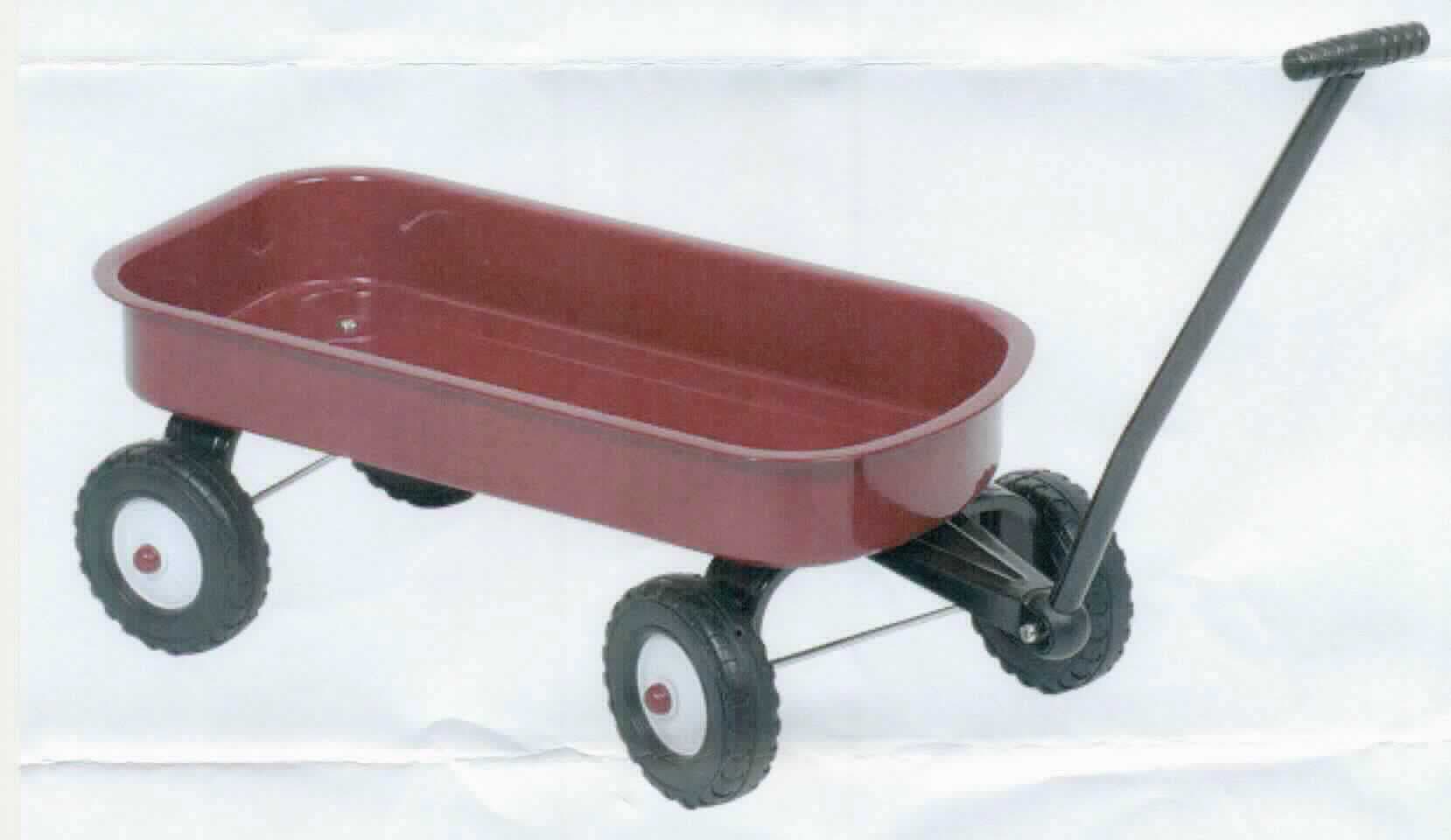 Bollerwagen, sog. Ziehwagen, Art. 14060, Foto siehe Anlage,
- laut Antrag:
- - mit den Abmessungen von ca. 101 cm x 25,5 cm x 21 cm,
- - mit einer Wanne aus unedlem Metall,
- - mit einer lenkbaren Deichsel, die über einen Handgriff aus Kunststoff  verfügt,
- - mit Rädern aus Kunststoff,
- - dient der spielerischen Unterhaltung von Kindern,
- wird mit der Hand gezogen,
- keine Einreihung in die Position 9503, da die Ware nicht der spielerischen Fortbewegung
  von Kindern dient und auch aufgrund der Größe keine Nachbildung eines Bollerwagens darstellt.

"Anderes nicht selbstfahrendes Fahrzeug (Bollerwagen)"