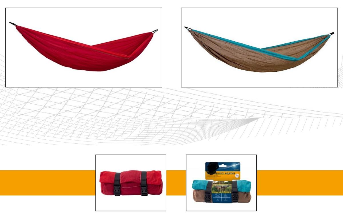 Hängematte, sog. Extragroße Leicht-Hängematte aus Fallschirmseide, Foto siehe Anlage,
- mit einer Produktinformation in einem an der Liegefläche angenähten Aufbewahrungsbeutel mit
  Befestigungsgurten und Klickverschlüssen verpackt; in eine bedruckte Kunststoffbanderole eingesteckt,
- laut Antrag mit einer Gesamtlänge von ca. 325 cm und mit einer Liegefläche von ca. 295 cm x 150 cm,
- aus verschiedenen, ca. 0,1 mm dicken, einfarbigen Geweben aus laut Antrag 100 % Nylon
  (synthetische Chemiefasern),
- an den Rändern durch Umschlagen und Festnähen gesäumt,
- an den Schmalseiten jeweils mit einem durch den tunnelartigen Saum geführten, ringförmig
  zusammengenähten Gewebeband versehen und dadurch gerafft,
- durch Zusammennähen konfektioniert.

"Campingausrüstung (Hängematte) aus Spinnstoffen, aus synthetischen Chemiefasern"