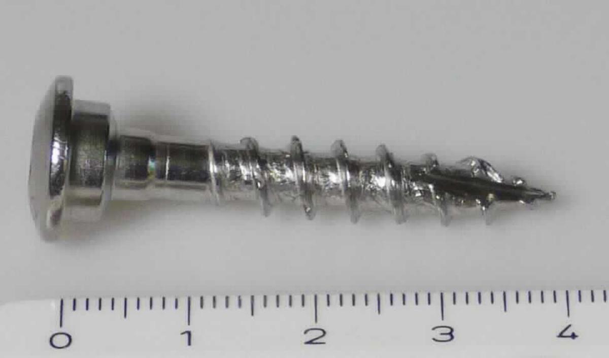 Es handelt sich um aus nicht rostendem Stahl gefertigte Schrauben, mit abgestuftem Rundkopf mit Innensechsrund ("Torx", geschützte Marke) und mit einem nicht bis zum Kopf reichenden, selbstformenden Gewinde mit spitzem Gewindeende mit Schneidkerbe. Der glatte Schaft zwischen Gewinde und Kopf ist ebenfalls abgestuft. Das Gewinde weist im oberen Bereich an den Gewindeflanken Kerben auf und verfügt im unteren Bereich über ein sog. Doppelgewinde. Die Erzeugnisse sind zu jeweils 50 Stück in einem Karton verpackt und werden z. B. zur Befestigung von Holzpfosten in Metallträgern verwendet.
Gewindedurchmesser: ca. 7 mm; Gesamtlänge: ca. 40 mm.
- Antragstellerangaben - 

Abbildung siehe Anlage.

Derartige Erzeugnisse gehören als "andere gewindeformende Schrauben aus nicht rostendem Stahl" zum TARIC-Code 7318 14 10 90.