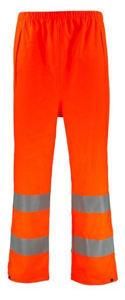 Lange Hose, sog. PREVENT® Warnschutzhose mit Flammschutz, Art. PHO-FR, Größe M, Foto siehe Anlage,
- mit einer Produktbeschreibung in einem Polybeutel verpackt,
- aus ca. 0,5 mm dicken, einfarbigen, einseitig (Außenseite) mit Kunststoff (augenscheinlich kein Zell-
  kunststoff) überzogenen Gewirken der Position 5903 aus laut Antrag 100 % Polyester (synthetische
  Chemiefasern),
- in der Taille abschließend; mit einem Bund mit einem eingezogenen, elastischen sog. Gummiband,
- ohne Öffnung und ohne Verschluss,
- mit knöchellangen Hosenbeinen,
- im unteren Bereich mit jeweils zwei reflektierenden Streifen ausgestattet,
- an den Beinabschlüssen durch Umschlagen und Festnähen gesäumt und mit Druckknöpfen zu
  verengen,
- u. a. aufgrund der verwendeten Flächenerzeugnisse keine Kleidung der Position 6203.

"Kleidung (Hose) aus Gewirken der Position 5903"