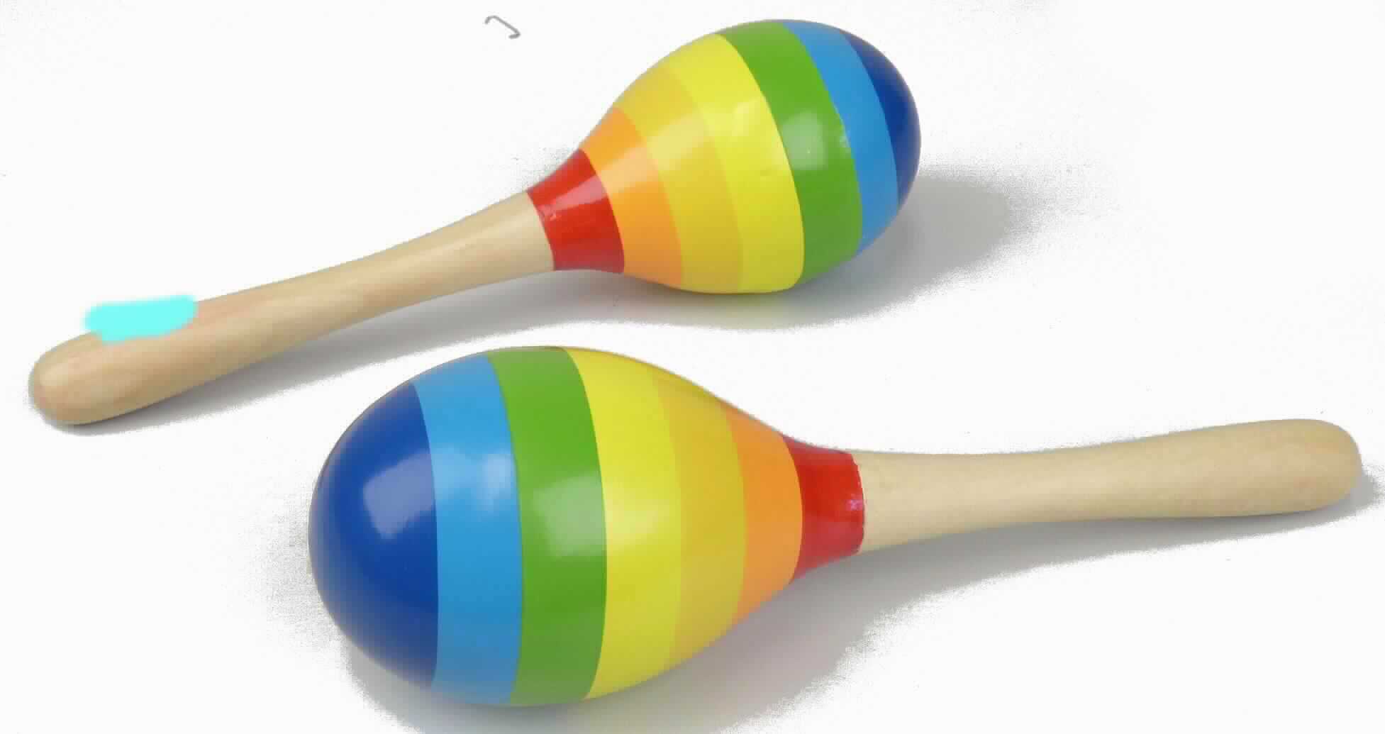 Es handelt sich bei den sog. "Maracas", Art.-Nr. 61922, um zwei hohle, ovale, mit Farbringen verzierte und mit einem Griff versehene Klangkörper aus Holz (Länge 19 cm), die innen mit kleineren Klangkörpern befüllt sind, die beim Schütteln einen Ton erzeugen.

Die in einem Kunststoffbeutel mit einer bedruckten Pappkarte verpackten Erzeugnisse sind als "Schlaginstrumente" einzureihen.