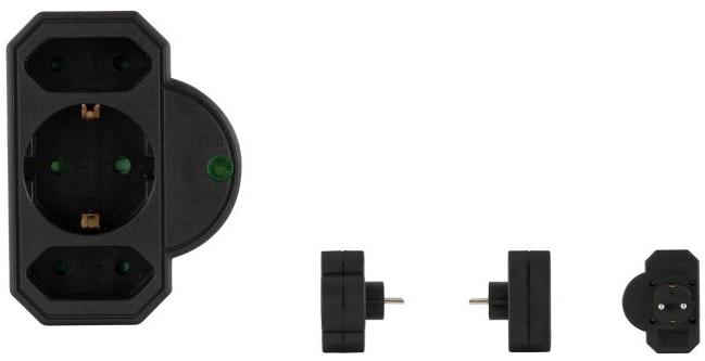 Überspannungsschutz-Adapter (Artikel-Nr.: 0020070512),
- bestehend aus einem spezifisch geformten Kunststoffgehäuse mit einem Netzstecker auf der
  einen Seite und einer Schutzkontakt- und zwei Eurosteckdosen auf der gegenüberliegenden Seite,
- mit optischer Funktionsanzeige (Kontrollleuchte) des Überspannungsschutzes,
- für eine Spannung von 230 V, einer Stromstärke von 16 A und einer Leistung von max. 3680 W,
- kombinierte Maschine aus Überspannungsschutzgerät und 3 Steckvorrichtungen,
- zum elektrischen Verbinden (kennzeichnende Hauttätigkeit) und zum Schutz der angeschlossenen Geräte vor Überspannung.

Die Ware wird als "elektrisches Gerät zum Verbinden von elektrischen Stromkreisen, für eine Spannung von 1000 V oder weniger, Steckvorrichtung, nicht für Koaxialkabel, gedruckte Schaltungen oder bestimmte Luftfahrzeuge, nicht von den TARIC-Codes 8536 6990 82 bis 8536 6990 86 erfasst" eingereiht.

Anlage: 1 Abbildung