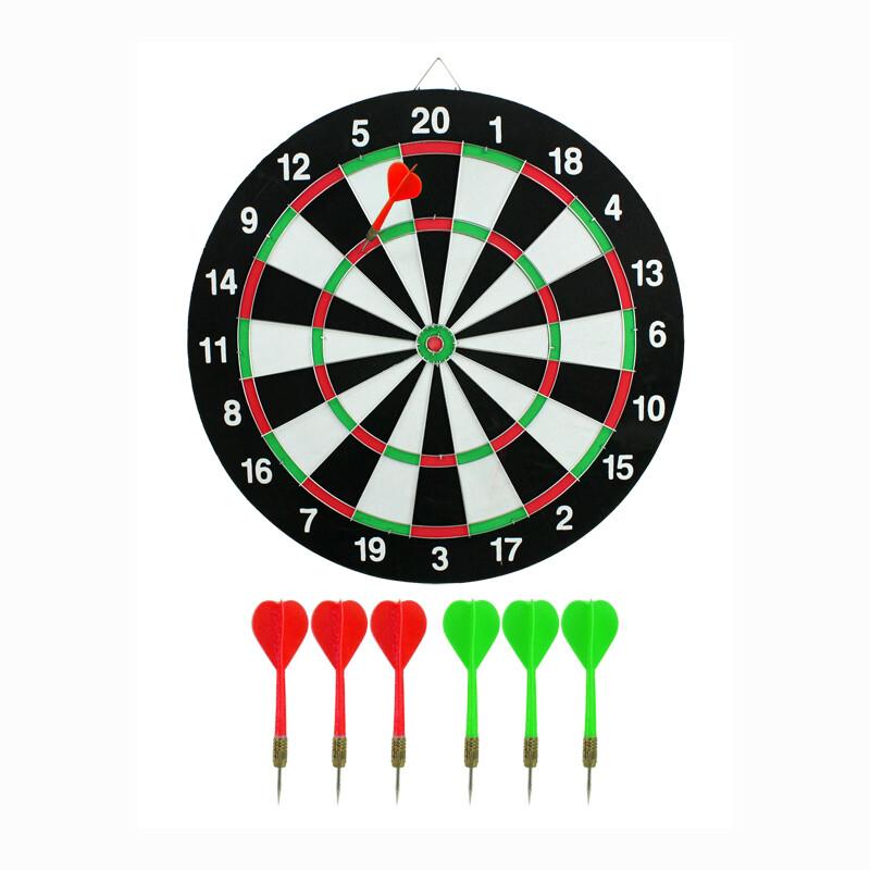 Bei dem durch Abbildungen und Beschreibungen veranschaulichten Warenmuster handelt es sich um ein Gesellschaftsspiel, sog. "Darts", für zwei Spieler, bestehend aus
- einer Dartscheibe,
- - mit einem Durchmesser von ca. 38 cm,
- - in mehrere Segmente unterteilt, die am äußersten Durchmesser mit
    einer Zahl gekennzeichnet sind,
- - mit einer Wandaufhängung versehen, 
- sechs Dartpfeilen aus Kunststoff in zwei unterschiedlichen Farben mit Spitze
  aus unedlem Metall,
- gemeinsam in einer Blisterverpackung aufgemacht.

Beim Darts müssen die Spieler nacheinander ihre drei Dartpfeile auf die Dartscheibe werfen. Zu Beginn des Spiels hat jeder Spieler (je nach Variante) 301 Punkte. Wird ein Segment der Dartscheibe getroffen, erhält der jeweilige Spieler dementsprechend Punkte, die dann von seinem Punktekonto subtrahiert werden.

Es gewinnt derjenige Spieler, dem es zuerst gelingt, sein Punktekonto auf 0 zu bringen.

Derartige Erzeugnisse werden zolltarifrechtlich als "Gesellschaftsspiel, nicht von den Unterpositionen (KN) 9504 2000 bis 9504 9010 erfasst" eingereiht.