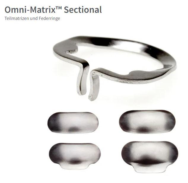 Matrixsystem aus Teilmatrizen und Federringen, sog. Omni-Matrix Sectional, im Wesentlichen bestehend aus konvex geformten, annähernd nierenförmigen Matrixbändern aus Federstahl, in vier verschiedenen Größen (Regular, Large, Regular Extended und Large Extended) und Federringen mit gekrümmten Enden, mittig offen, mit Haltefunktion.
Äußere Form: Siehe Abbildung in der Anlage.
Die Matrizen werden im dentalen Bereich als Hilfsmittel bei Restaurationen des Zahnes verwendet. Die Matrize wird zwischen zwei Zähnen eingesetzt und um den zu behandelnden Zahn gebogen. Zur weiteren Stabilisierung der Matrize gegen die Zahnhartsubstanz wird der Federring angelegt. Es können mehrere Federringe übereinander angebracht werden. Anschließend wird das Füllungsmaterial (nicht Gegenstand dieser vZTA-Entscheidung) eingebracht und gehärtet. Danach werden Matrize und Ring wieder entfernt.

Die Ware wird als "zahnärztliches Instrument, nicht von den Unterpositionen (KN) 9018 1100 bis 9018 4910 erfasst" eingereiht.