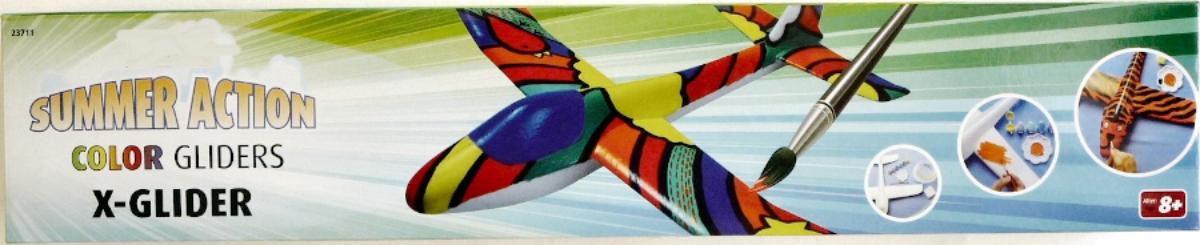 Lt. Antragsangaben handelt es sich bei dem sog. "X-Glider, Art. 23711" um eine Warenzusammenstellung in Aufmachung für den Einzelverkauf, bestehend aus einem dreiteiligen Bausatz eines Flugzeugs aus Styropor (Kunststoff) ohne Angabe eines Maßstabes, sechs kleinen Töpfchen (je 5 ml) mit unterschiedlichen Farben, einer kleinen Farbmischpalette aus Kunststoff und einem Pinsel. Mit Hilfe der Farben können die Flugzeugteile individuell bemalt und anschließend zusammengesetzt bzw. -geklebt werden.
Der sog. Glider (zusammengesetzt ca. 45 x 56 cm) wird aus dem Handgelenk geworfen und schwebt dann durch die Luft.
Die Ware dient der spielerischen Unterhaltung von Kindern und Erwachsenen und ist gemeinsam mit einer Bedienungsanleitung und einem Vorlagenbild in einem bunt bedruckten Pappkarton aufgemacht.

Charakterbestimmender Bestandteil der Warenzusammenstellung ist im Hinblick auf den Umfang und die Bedeutung für die Verwendung der Flugzeugbausatz aus Kunststoff.

Zolltarifrechtlich ist die Ware als "anderer als zuvor von der Position 9503 erfasster Bausatz, aus Kunststoff" einzureihen.
