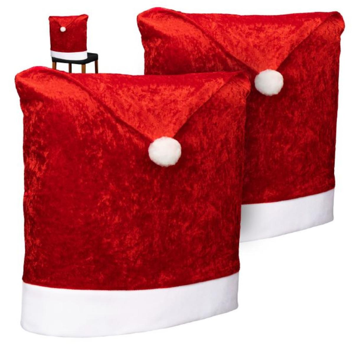 Stuhlhusse, sog. Weihnachtliche Stuhlhusse in Form einer Weihnachtsmütze, Foto siehe Anlage,
- zwei Stück in einem Polybeutel verpackt,
- in Form einer stilisierten, überdimensionalen Zipfelmütze, am unteren Rand offen; flachliegend in den
  max. Abmessungen von ca. 69 cm x 49 cm, 
- aus einfarbigen (roten) Samtgewirken, am unteren Ende mit einem angesetzten, doppelt gearbeiteten, 
  ca. 10 cm breiten Rand aus einfarbigen (weißen), gerauten Gewirken, 
- an der Spitze mit einem einfarbigen (weißen) Pompon verziert,
- alle Erzeugnisse bestehen aus laut Antrag 100 % Polyester (synthetische Chemiefasern),
- durch Zusammennähen konfektioniert,
- mit eigenem Gebrauchswert, somit keine Ware der Position 9505,
- wird nicht fest mit dem Stuhl verbunden, somit kein Teil eines Sitzmöbels der Position 9401,
- ohne Polsterung und ohne Füllung, somit keine Ware der Position 9404,
- kennzeichnet sich aufgrund des Verwendungszwecks und der Ausstattung als Ware
  zur Innenausstattung.

"Andere Ware zur Innenausstattung (Stuhlhusse), aus Spinnstoffen, keine Ware der Position 9404,
 aus Gewirken"