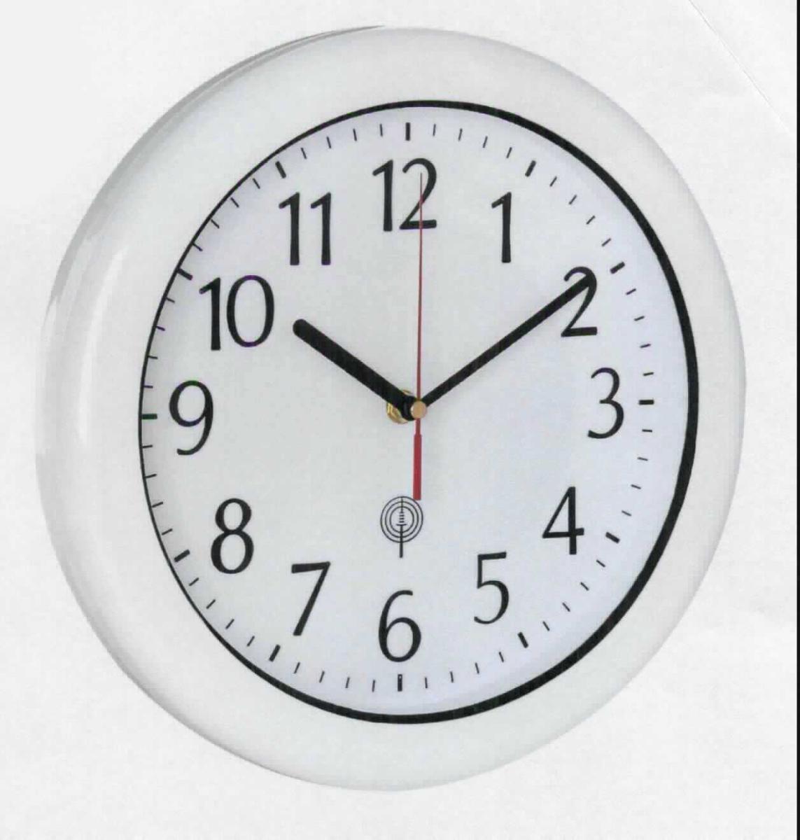 Bei der sog. "Funkuhr Wasserdicht, weiß" handelt es sich um eine elektrisch betriebene Wanduhr (Batterien enthalten), kein Kleinuhr-Werk enthaltend in einem ca. 30,5 x 5 cm (d x T) großen runden Kunststoffgehäuse, das auf der Rückseite mit drei Einstelltasten sowie einem Batteriefach versehen ist. 
Auf der Schauseite befindet sich ein ca. 24,5 cm (d) großes rundes Zifferblatt mit Stunden-, Minuten- und Sekundenzeiger. 

Die Ware ist mit einer Bedienungsanleitung in einem bedruckten Pappkarton aufgemacht.

Sie ist als "andere als von den Positionen 9101 bis 9104 erfasste Uhr, Wanduhr, elektrisch betrieben" einzureihen.
