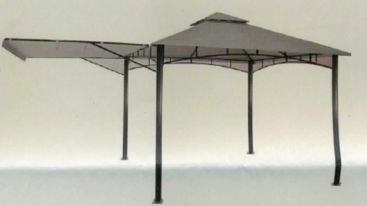 Zelt, sog. Pavillon Alina, Art. 1462414, Foto siehe Anlage,
- anhand eines Fotos mit Artikelbeschreibung veranschaulicht,
- als Gartenpavillon gearbeitet; noch nicht zusammengesetzt eingehend,
- laut Antrag:
-- mit einer quadratischen Grundfläche von 3 m x 3 m,
-- mit einer Grundkonstruktion aus Stahl (unedles Metall),
-- mit einer Dachbespannung und einem ausklappbaren Seitenteil aus ca. 0,4 mm dicken, einfarbigen, einseitig 
   (Innenseite) mit dem bloßen Auge wahrnehmbar mit einem silbernen Farbaufstrich ("silver coating") ver-
   sehenen Geweben der Position 5907 aus Polyester (synthetische Chemiefasern),
- durch Zusammenfügen konfektioniert,
- erfüllt die Merkmale zur Einreihung als Zelt, da es das Bilden eines geschlossenen Raumes ermöglicht, somit
  keine Ware der Unterposition 6306 90,
- im Hinblick auf die Verwendung als Zelt bestimmen die Materialien der Dachbespannung und des Seitenteils
  (Gewebe) den Charakter der Ware.

"Zelt, aus Spinnstoffen, aus synthetischen Chemiefasern"