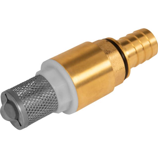 Saugfilter (Abbildung siehe Anlage)
- bestehend aus einem zylinderförmigen Saugkorb mit einem Filtermedium aus feinmaschigem
  Stahl, mit innen verbautem Rückschlagventil sowie einer Schlauchtülle aus Messing,
- nach dem Anbringen an einen Wasserschlauch (3/4‘‘ oder 1‘‘) zum Filtern grober Schmutzpartikel
  aus Wasser bestimmt.

„Apparat zum Filtern oder Reinigen von Flüssigkeiten, zum Filtrieren oder Reinigen von Wasser,
 keine Ware der TARIC-Codes 8421 2100 10 oder 8421 2100 20“