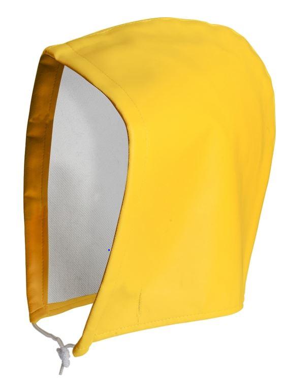 Kopfbedeckung, sog. Winterbau-Kapuze, Foto siehe Anlage,
- durch Zusammennähen von zwei Stücken aus Spinnstofferzeugnissen (Meterware der
  Position 5903) hergestellt,
- - mit einer Außenseite aus Kunststoff (keine Zellstruktur erkennbar, laut Antrag PU),
- - Kleber,
- - mit einer Innenseite aus gerautem Gewebe (laut Antrag Baumwolle),
- annähernd der Kopfform entsprechend zusammengenäht,
- in Form einer Kapuze; ohne Schirm,
- vorn mit einem verengenden Tunnelzug ausgestattet,
- mit drei Knopflöchern zum Verbinden mit einem Kleidungsstück (nicht Gegenstand dieser vZTA).

"Kopfbedeckung, aus mehreren Stücken von Spinnstofferzeugnissen hergestellt, ausgestattet, andere
 als in den Unterpositionen 6505 0010 und 6505 0030 genannte, keine handgearbeitete Baskenmütze"