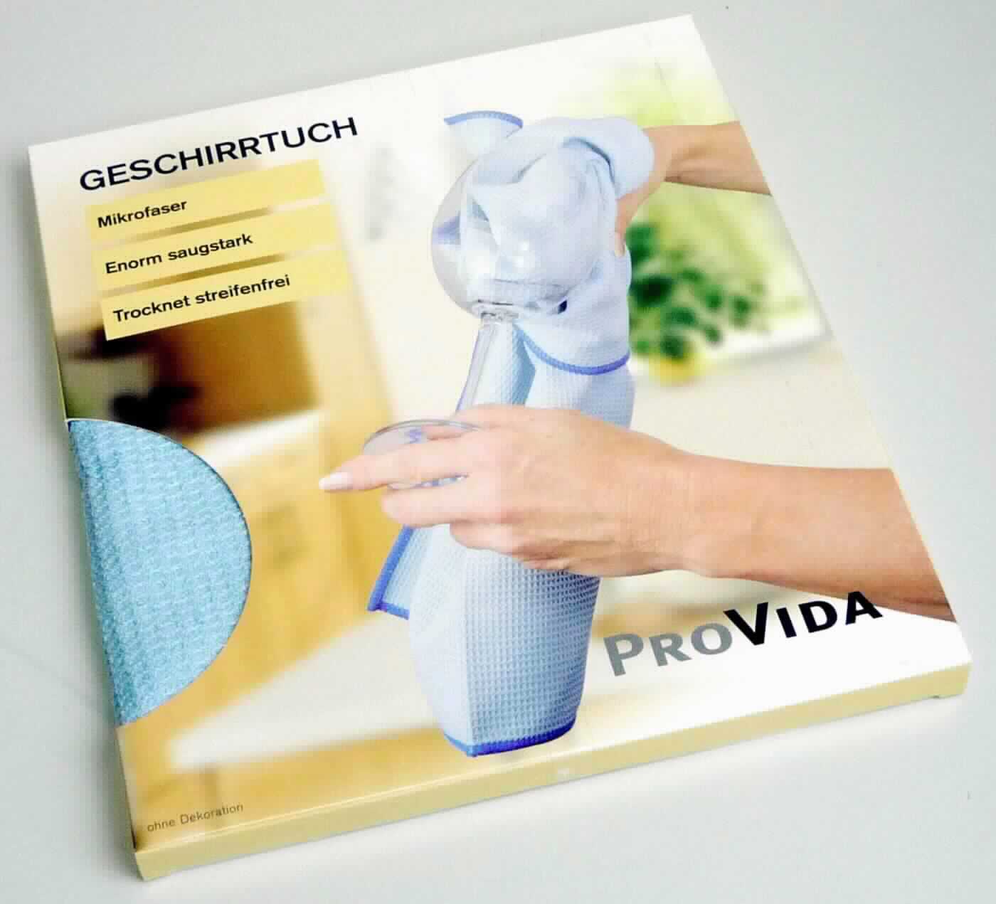 Küchenwäsche, sog. Microfaser Geschirrtuch, Art. 10141106, Foto siehe Anlage,
- in einem Farbkarton verpackt,
- rechteckig; mit den Abmessungen (L x B): ca. 70 cm x 40 cm,
- aus einfarbigen, musterbildenden Geweben aus laut Antrag 80 % Polyester und 20 % Polyamid (beides 
  synthetische Chemiefasern),
- an den Rändern durch Überwendlichnähte gesäumt (somit konfektioniert),
- wird üblicherweise gewaschen,
- aufgrund des Verwendungszwecks und der Abmessungen keine Ware der Position 6307.

"Küchenwäsche, aus Spinnstoffen, aus Chemiefasern, aus Geweben"