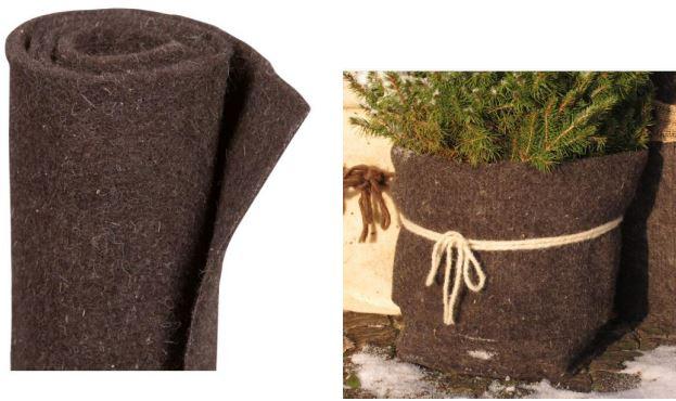 Nadelfilz, sog. Schafwollmatte, Foto siehe Anlage,
- als Meterware, auf einer Pappkarte mit einer bedruckten Pappbanderole umwickelt,
- in den Abmessungen von laut Antrag 150 cm (L) x 50 (B),
- laut Antrag in unterschiedlichen Farben und Abmessungen,
- aus laut Antrag Wolle,
- weder getränkt, bestrichen, überzogen noch laminiert, 
- dient laut Antrag als Frostschutz für Pflanzen.

"Filz, Nadelfilz, weder getränkt, bestrichen, überzogen noch laminiert, anderer als in der Unterposition
 5602 1011 genannte"