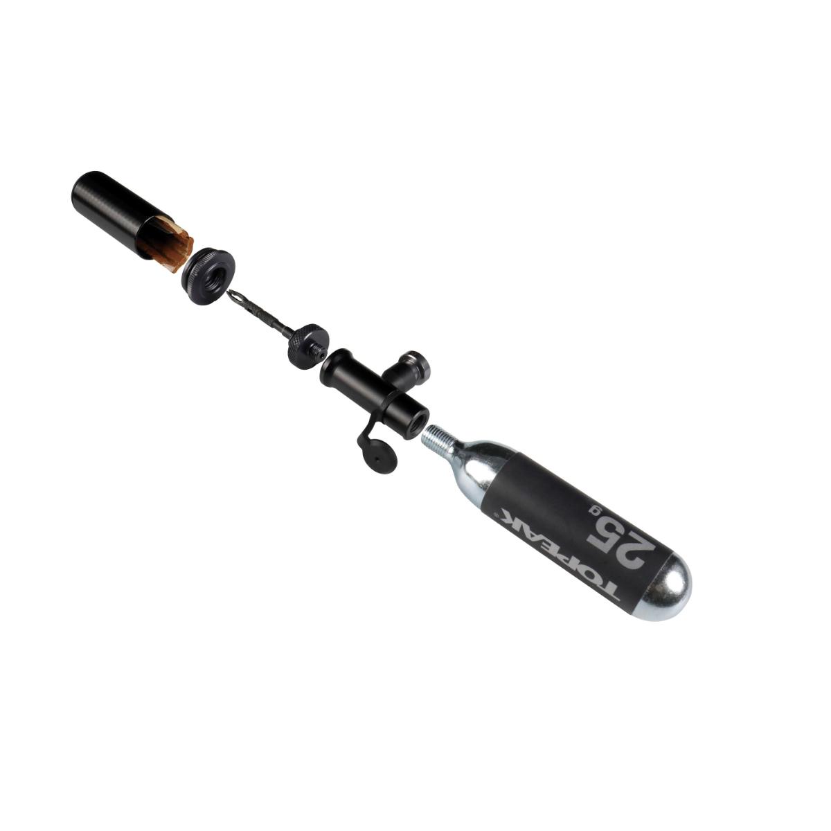 2-in-1 Tubeless Reparaturkit
- aus einem speziell geformten Ventilaufsatz aus Aluminium, jeweils an den Enden
  mit einem Schraubgewinde versehen (Abbildung siehe Anlage),
- zum Reparieren und Aufpumpen von sog. Tubeless-Reifen,
- in einer gemeinsamen Verkaufsumschließung mit CO2-Kartusche, Reibahle, fünf
  Reparaturstopfen und Befestigungsgurt (Beipack).
Ein charakterbestimmender Bestandteil ist nicht feststellbar.

"Armatur für Behälter Ventil aus Aluminium, keine Ware der TARIC-Codes 8481 1005 10
 bis 8481 8079 30 (Warenzusammenstellung in Aufmachung für den Einzelverkauf aus
 Ventilaufsatz und Beipack, ohne charakterbestimmenden Bestandteil) - sog. 2-in-1
 Tubeless Reparaturkit"