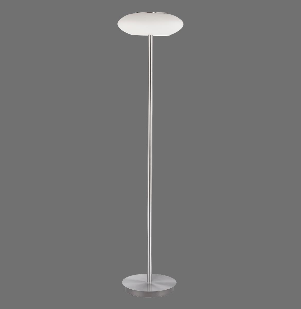 Bei der Ware handelt es sich um eine circa 35 cm x 35 cm x 152 cm (L x B x H) große elektrische Stehleuchte für den Innenbereich, im Wesentlichen bestehend aus einer weiß leuchtenden LED-Lichtquelle, die mit einem Lampenschirm aus Glas versehen ist, einer horizontal angebrachten Metallstange (Edelstahl und Nickel) und einem runden Lampenfuß aus Metall.

Nach dem äußeren Erscheinungsbild sind beide Stoffe (Metall und Glas) gleichermaßen von Bedeutung.
Hinsichtlich des Umfangs und der Bedeutung für die Verwendung in Bezug auf Form und Stabilität bestimmt das Metall gegenüber dem Glas als lichtlenkendes Material den stofflichen Charakter der Ware.

Hinweise auf Handarbeit liegen nicht vor.

Das Erzeugnis ist als "Leuchte, anderweit weder genannt noch inbegriffen, elektrische Stehleuchte, ausschließlich zur Verwendung mit LED-Lichtquellen bestimmt, aus Metall, nicht handgearbeitet" einzureihen.